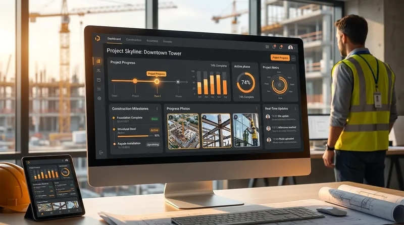 Le suivi des chantiers consultable depuis un bureau donnant sur le terrain