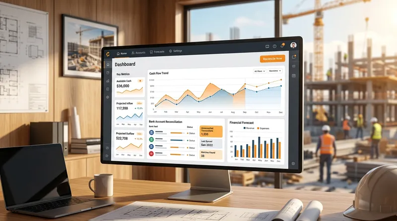 Un tableau de suivi financier consulté dans un bureau de chantier
